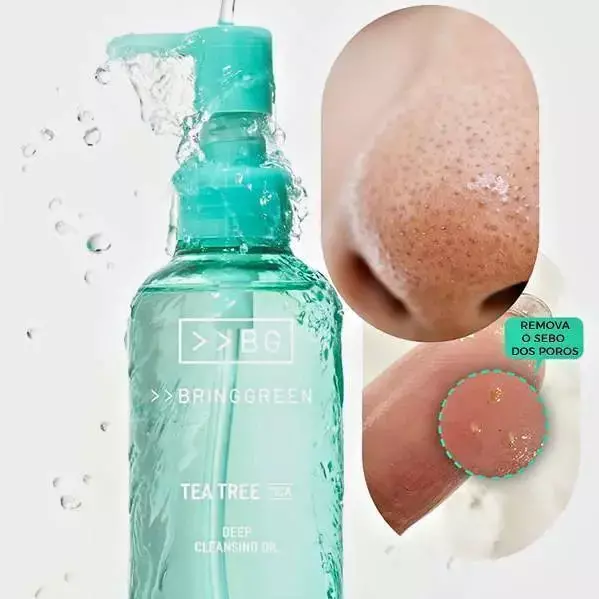 BRINGGREEN Tea Tree Cica Óleo de Limpeza Facial Profunda 200mL