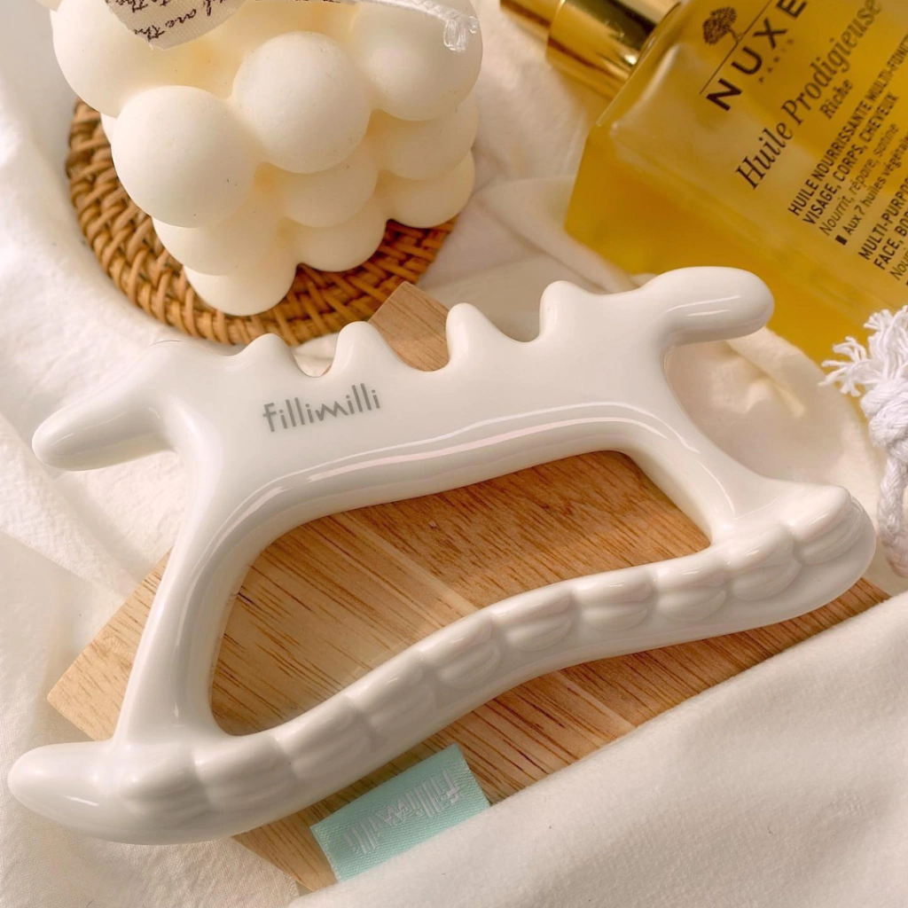 Miniatura 2 de Fillimilli Massageador Corporal Gua Sha de Cerâmica + 1 Bolsinha