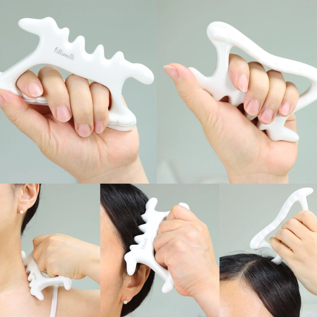 Miniatura 5 de Fillimilli Massageador Corporal Gua Sha de Cerâmica + 1 Bolsinha