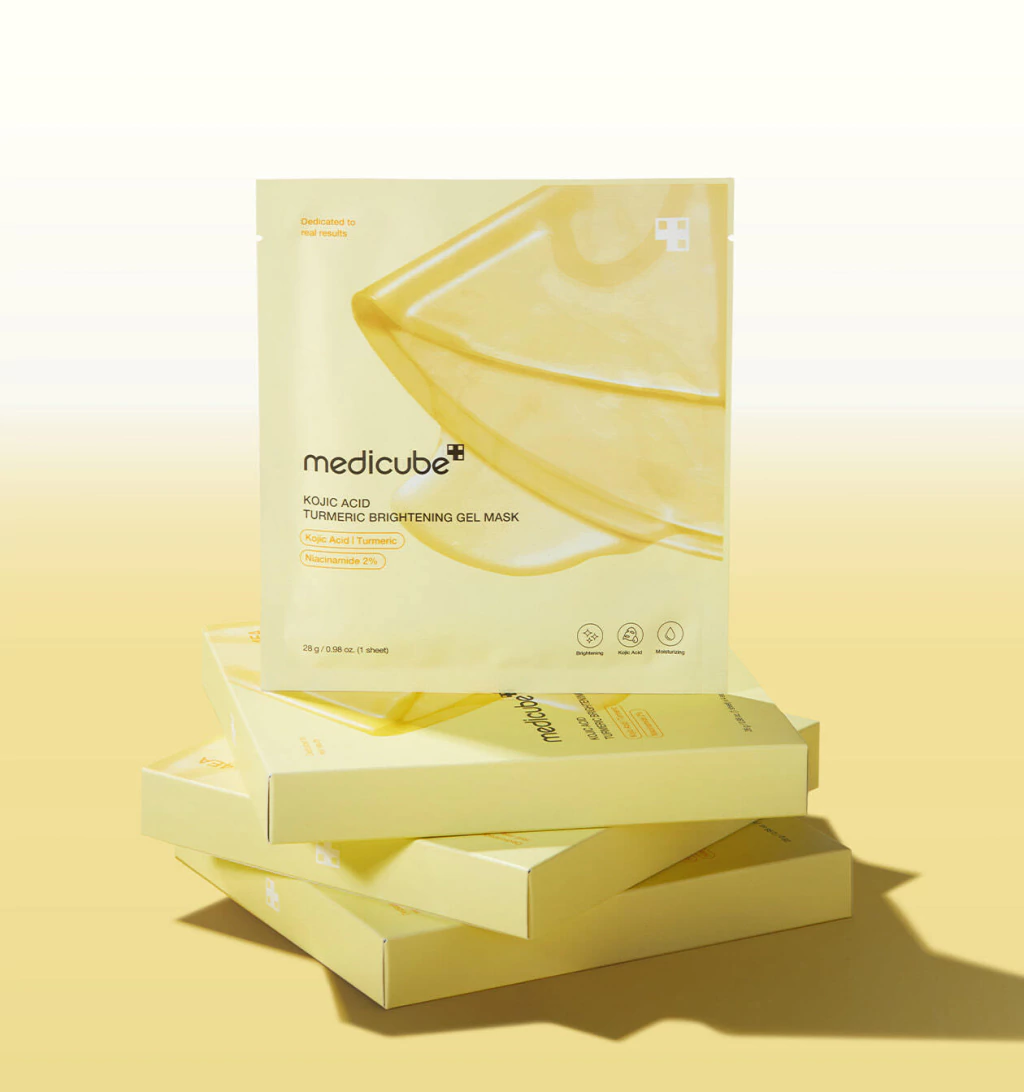 Miniatura 4 de MEDICUBE Máscara Facial Iluminadora em Gel com Ácido Kójico e Cúrcuma (Caixa x4) 28gx4