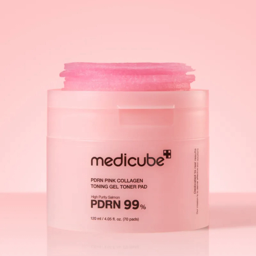 Miniatura 2 de MEDICUBE Toner Pad em Hidrogel Pink com PDRN e Colágeno 120ml