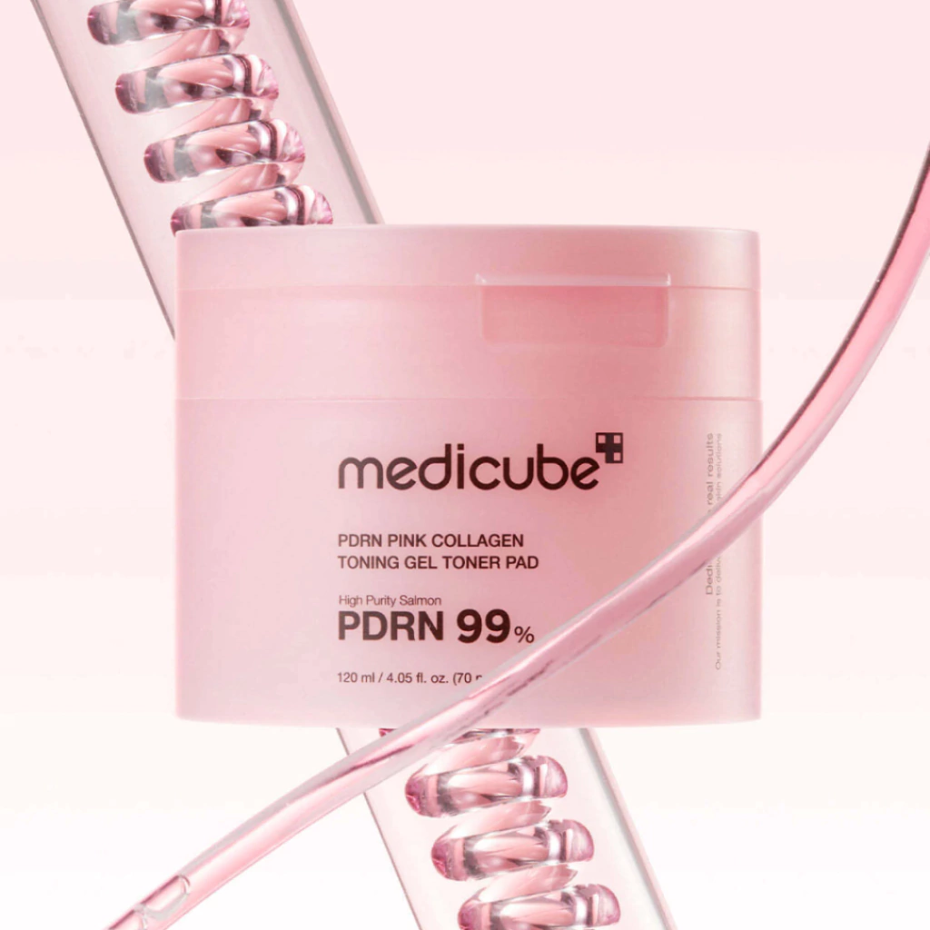 Miniatura 3 de MEDICUBE Toner Pad em Hidrogel Pink com PDRN e Colágeno 120ml