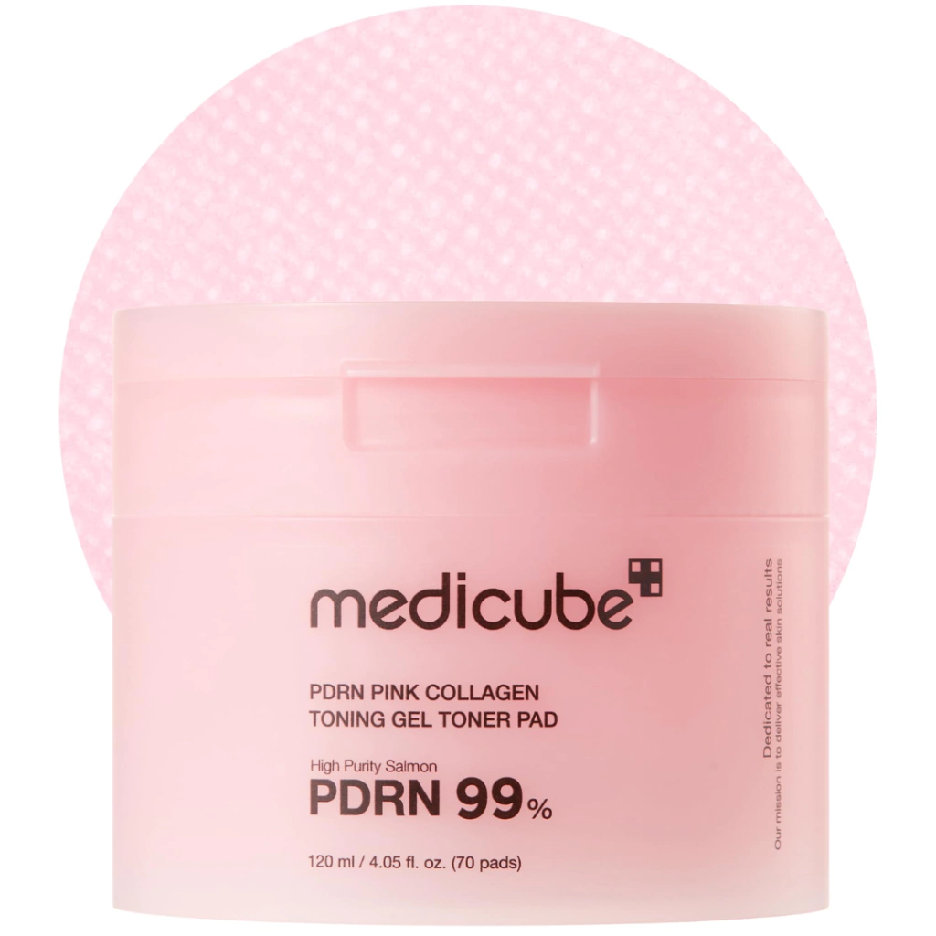 Miniatura 4 de MEDICUBE Toner Pad em Hidrogel Pink com PDRN e Colágeno 120ml